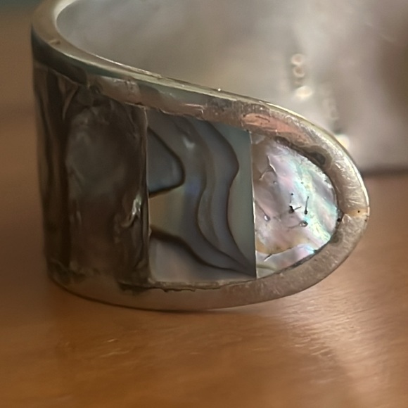 Vintage Mexican Alpaca Cuff Bracelet - Picture 6 of 11